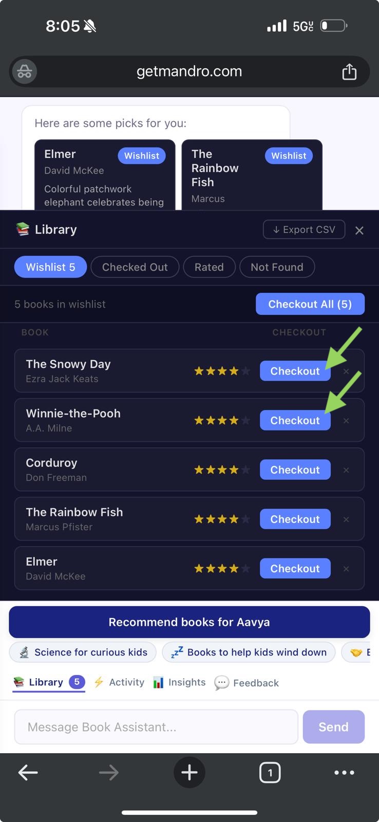 Manage your wishlist